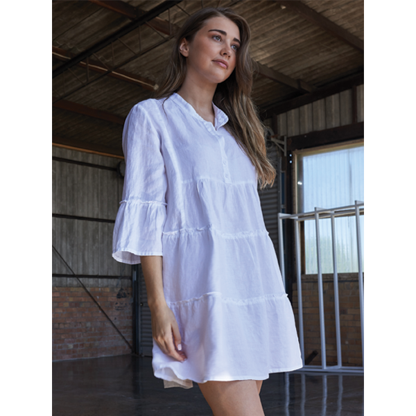 Amalia Gauze Dress White