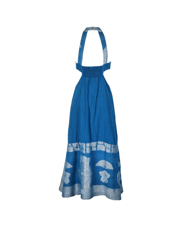 AMBROSIA BLUE HALTER DRESS | ANTHERIS