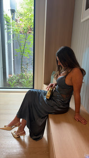 Vanity Slip Dress | Steel