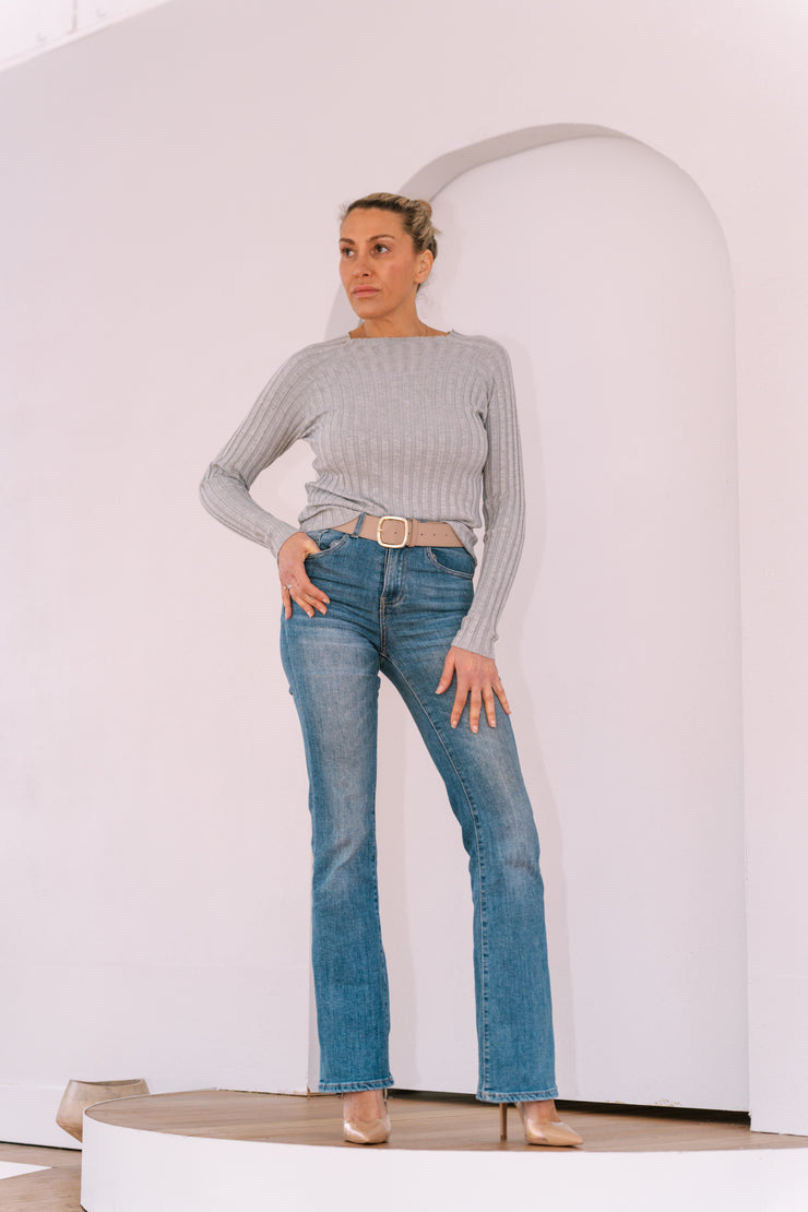 RAVEN KNIT TOP | GREY | MVN