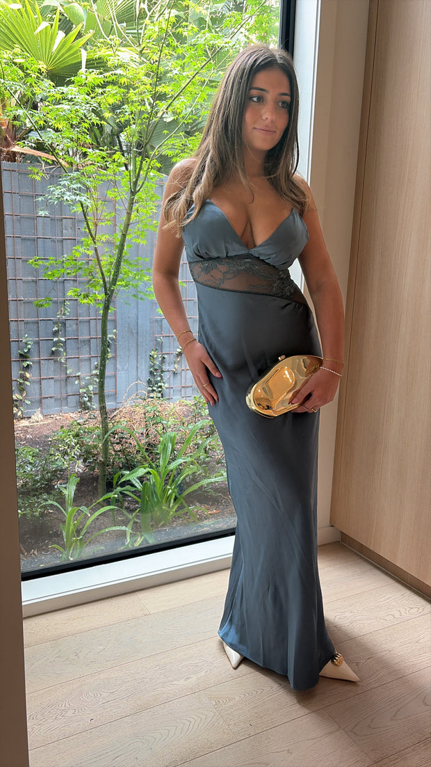 Vanity Slip Dress | Steel