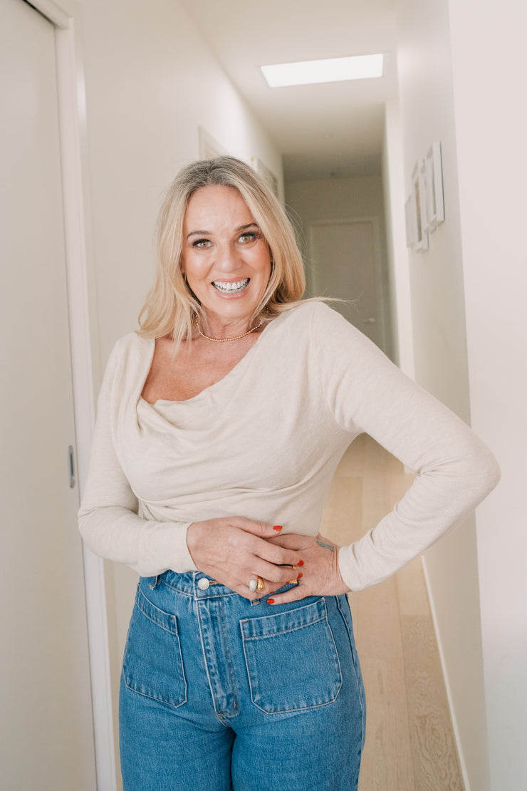 Pinnacle Knit Top | Natural | ESMAEE