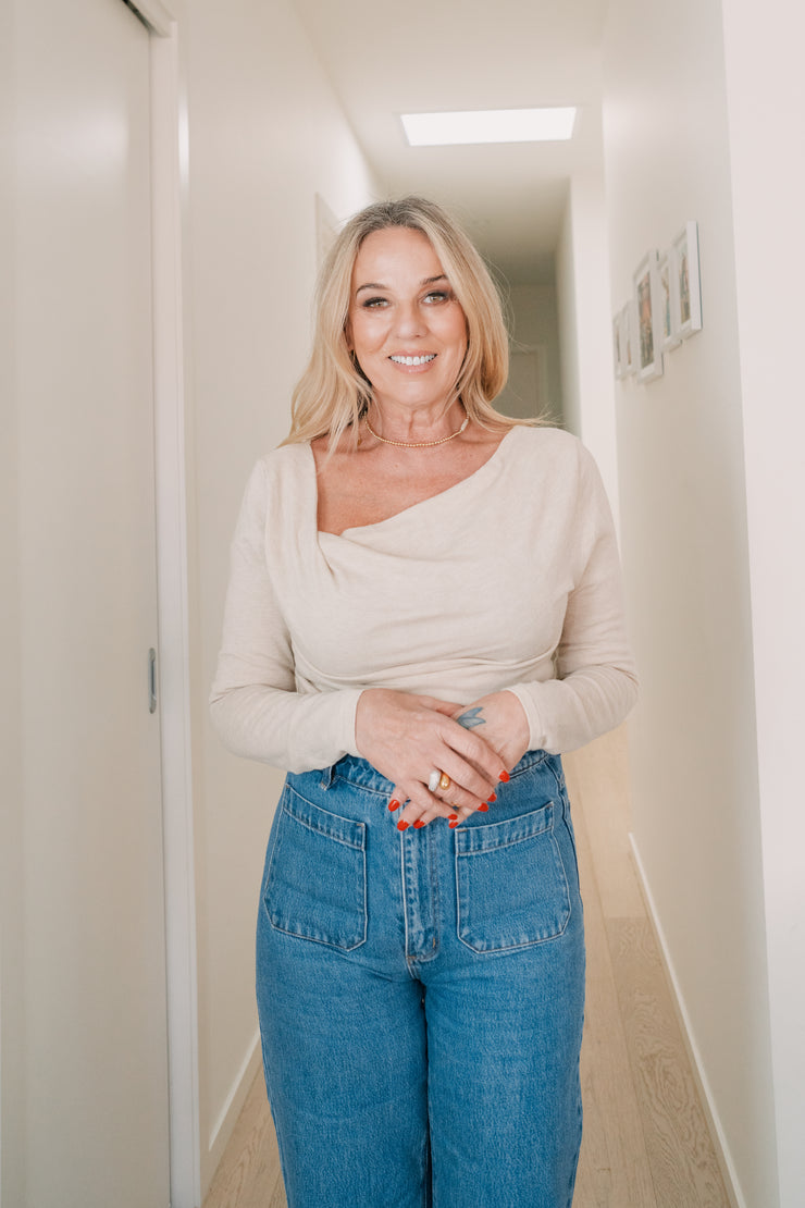 Pinnacle Knit Top | Natural | ESMAEE