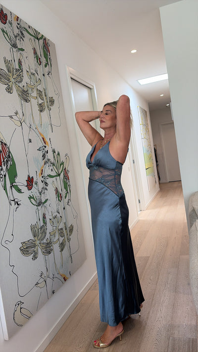 Vanity Slip Dress | Steel