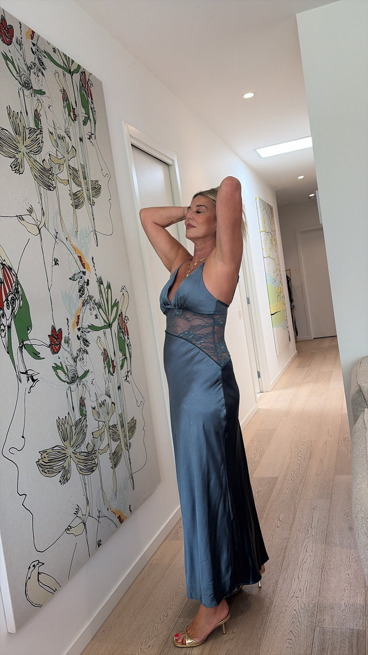 Vanity Slip Dress | Steel