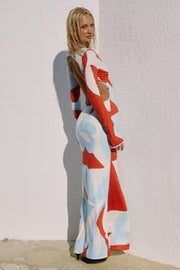 AMOREE LONG SLEEVE MAXI DRESS | AMOREE RED | SEVEN WONDERS