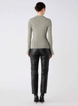 AVENUE BUTTON SWEATER | FOREST | ESMAEE