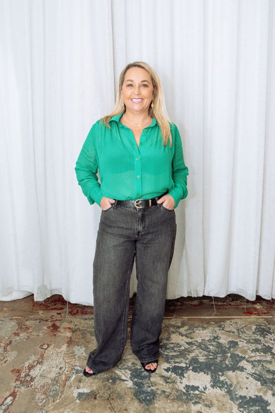Bloom Shirt | Emerald | ESMAEE