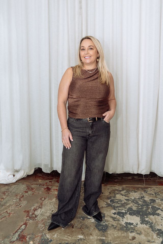 Eden Glitter Top | Bronze | ESMAEE