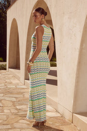 ANDREA MAXI DRESS - GREEN MULTI | RUNAWAY THE LABEL