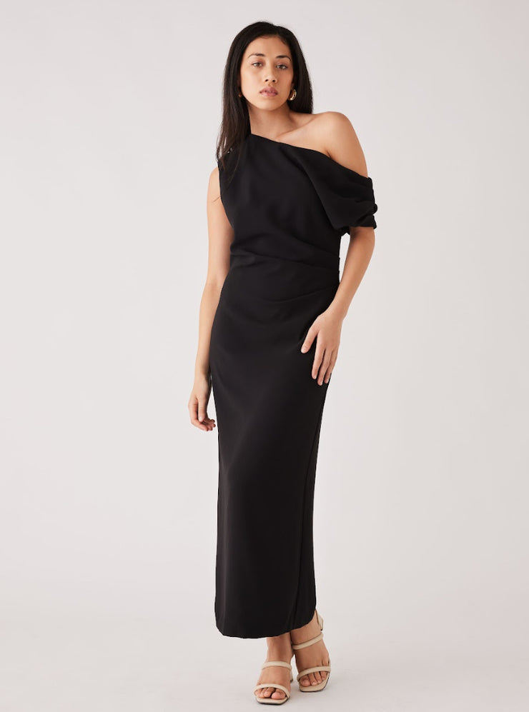 REGENCY MIDI DRESS | BLACK | ESMAEE