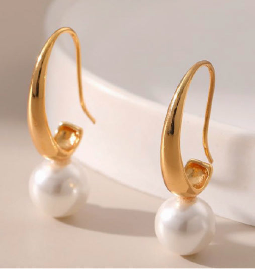 ARIA PEARL DROP EARRINGS | GOLD | BLING BAR