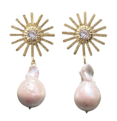 Sorrento Earrings | Clear Quartz | CASA CAPRI