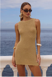 ARIYA MINI DRESS | GOLD RUNAWAY | RUNAWAY THE LABEL