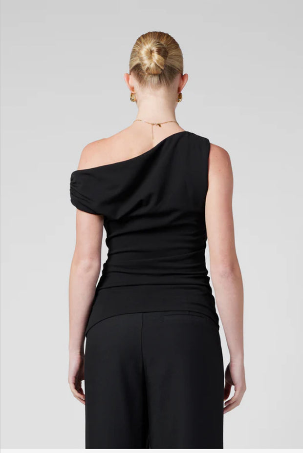 ONE SHOULDER TOP | BLACK | MVN