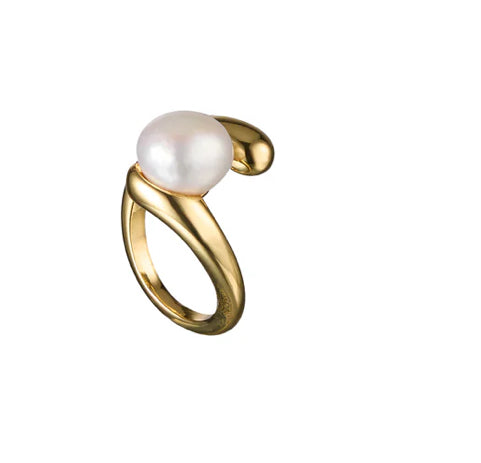 ARIA PEARL RING | 14K Gold Plating | BLING BAR