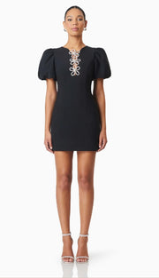 Delia Diamante | Mini Dress In Black | ELLIATT