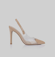 Rhiannon Pump Vinylite & Beige Patent | LANA WILKINSON