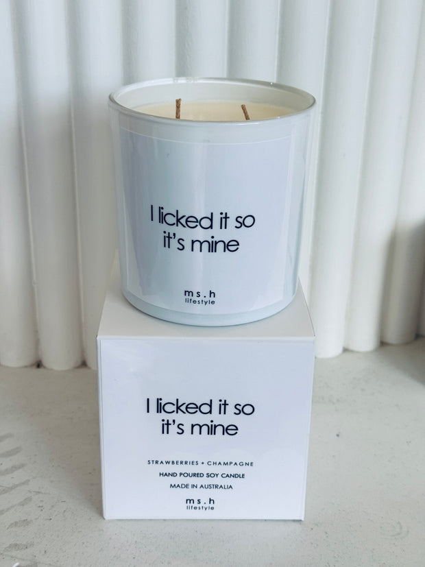 I LICKED IT SO ITS MINE CANDLE | MS.H LIFESTYLE HOME