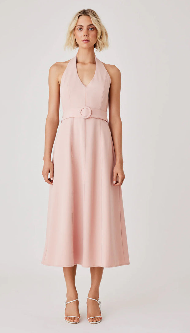 PIER HALTER DRESS | PEACH | ESMAEE