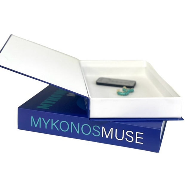 Mykonos Muse Faux Book/Storage Box