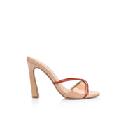 WILLOW MULE | BEIGE & RED | LANA WILKINSON