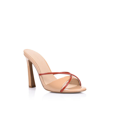 WILLOW MULE | BEIGE & RED | LANA WILKINSON