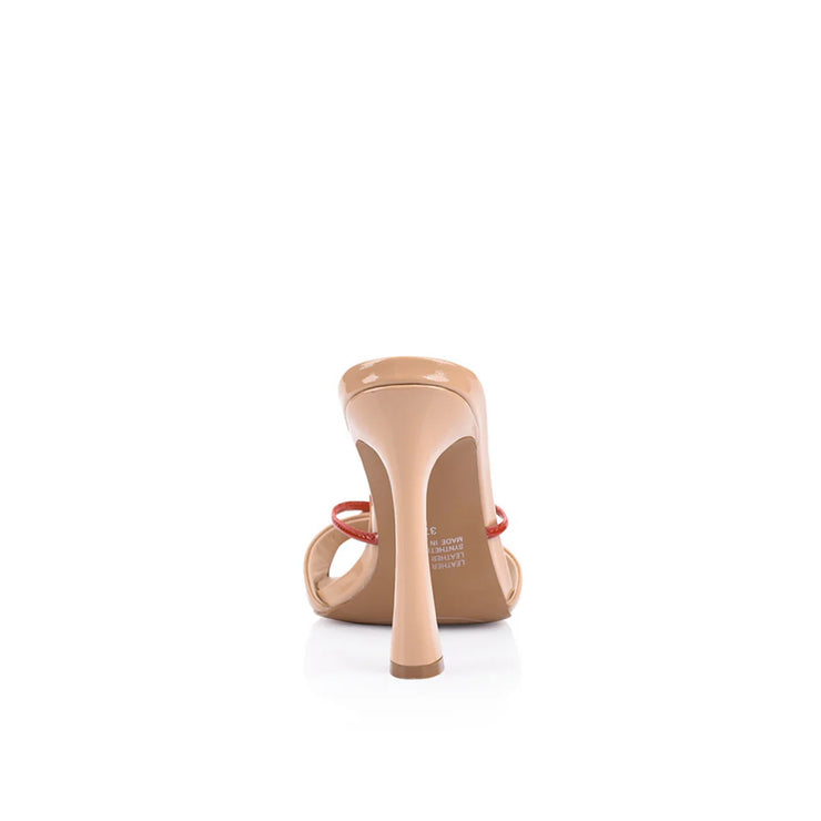 WILLOW MULE | BEIGE & RED | LANA WILKINSON