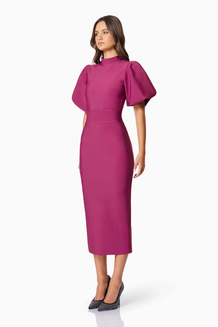 Ella Puff Sleeve Midi Dress | ELLIATT