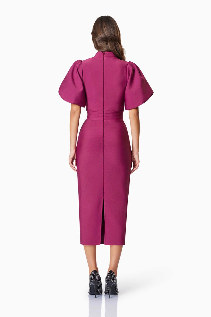 Ella Puff Sleeve Midi Dress | ELLIATT