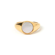 AMIRA GOLD AND PEARL RING | ARMS OF EVE