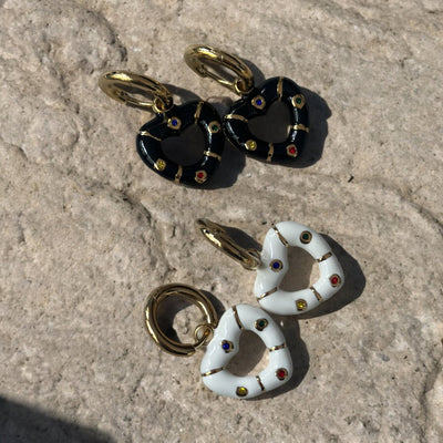 Fiorentina Earrings - Black | CASA CAPRI