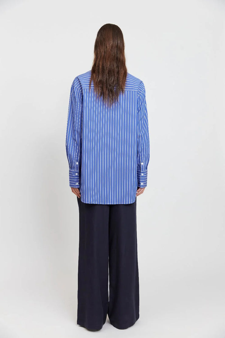 FLORENCE SHIRT | BLUE AND WHITE STRIPE | MAEL BRAND