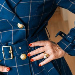Agent Coat | Navy & Tan| DEA The Label