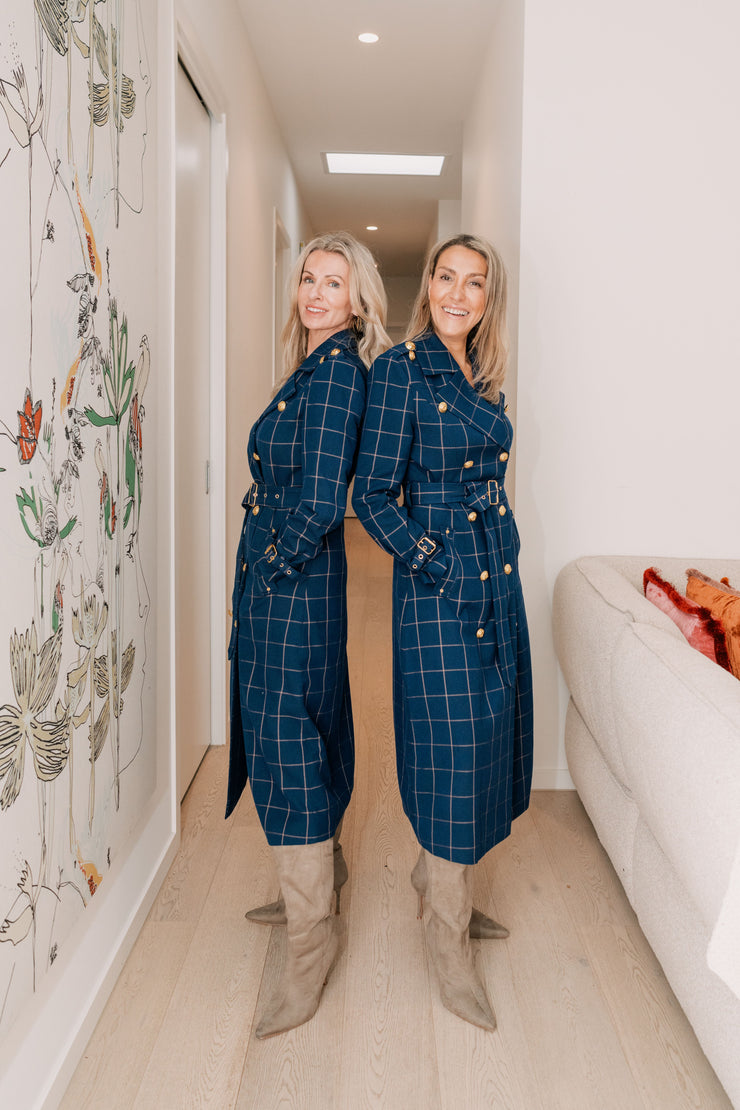 Agent Coat | Navy & Tan| DEA The Label