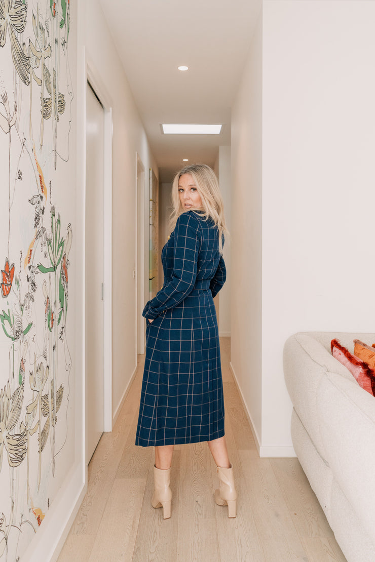 Agent Coat | Navy & Tan| DEA The Label