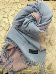 Duran Two Toned Scarf | Alpaca/Rabbit | Periwinkle/Musk