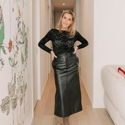 Velocity Leather Skirt | Black | DEA THE LABEL