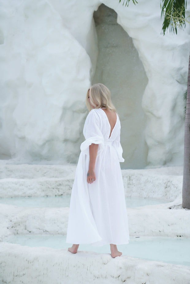 Isabella Dress | White | MsHLifestyle Resort Wear
