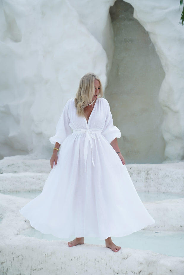 Isabella Dress | White | MsHLifestyle Resort Wear