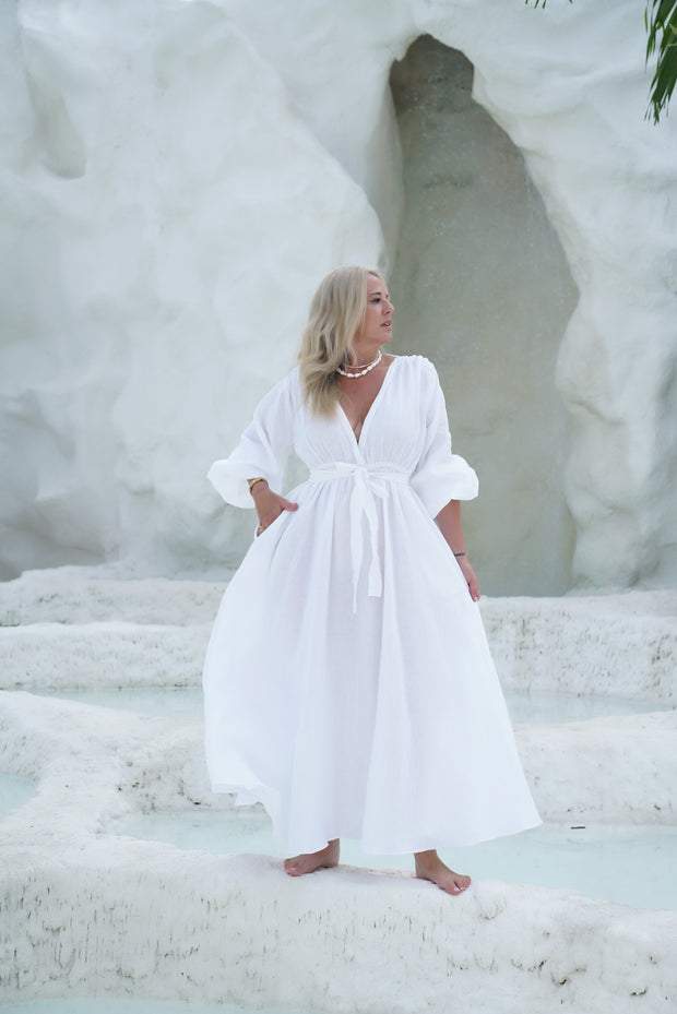 Isabella Dress | White | MsHLifestyle Resort Wear