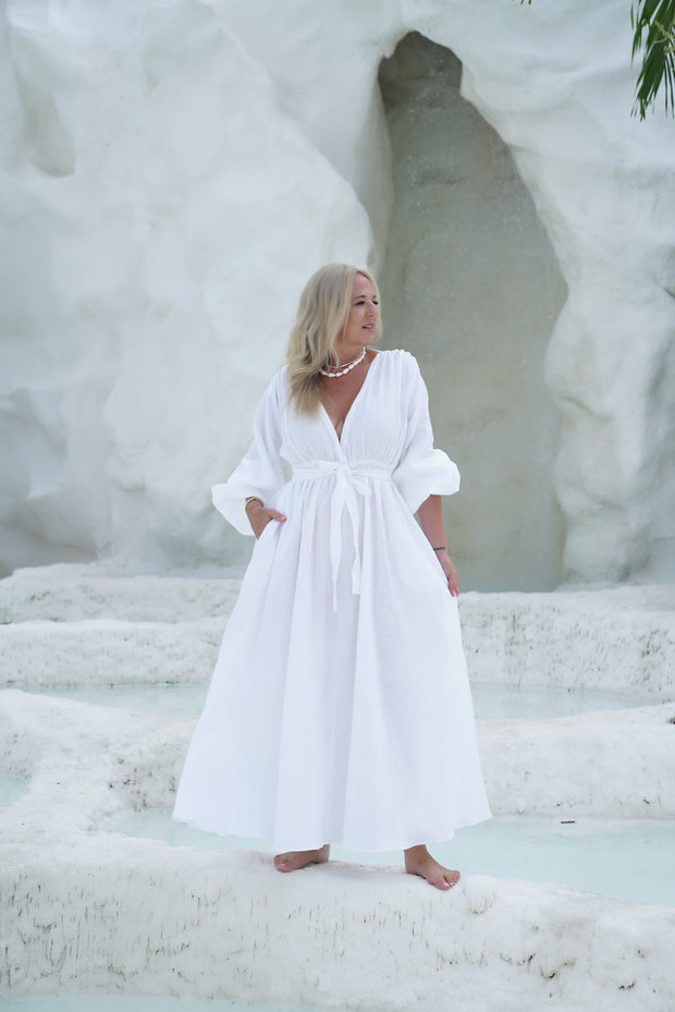 Isabella Dress | White | MsHLifestyle Resort Wear