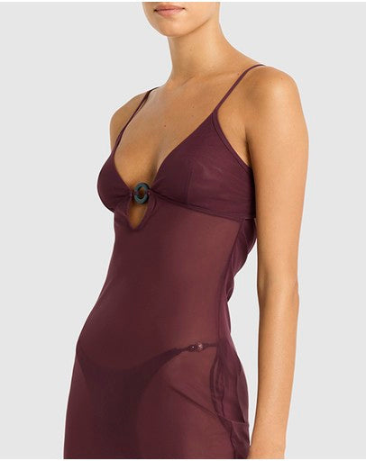 CINDY RING MAXI DRESS| AMARANTH | BOND-EYE SWIM