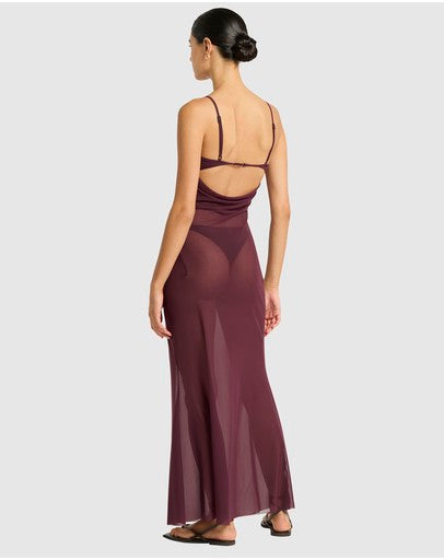 CINDY RING MAXI DRESS| AMARANTH | BOND-EYE SWIM