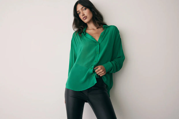 Bloom Shirt | Emerald | ESMAEE