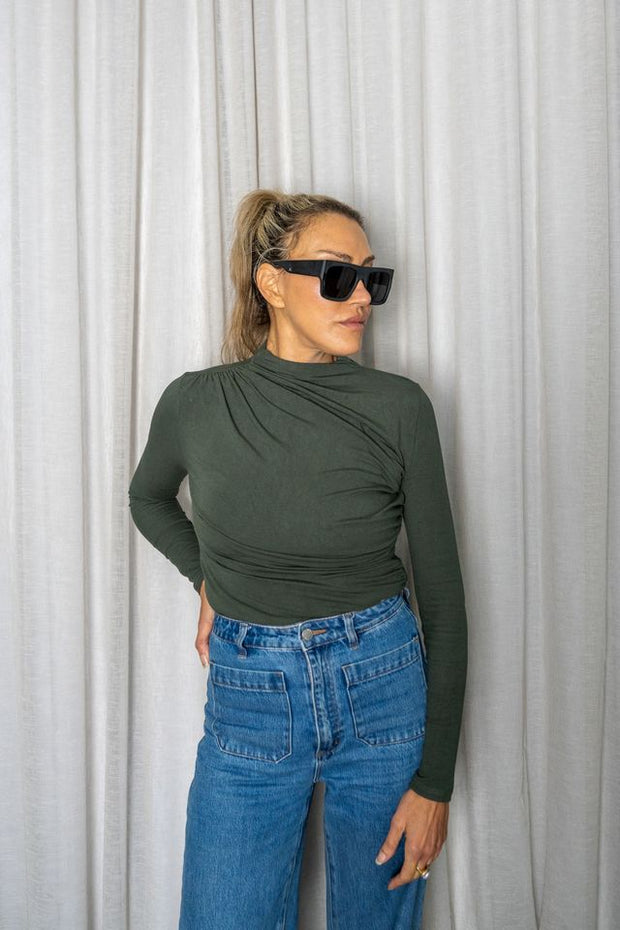The Hepburn Top | Moss Green