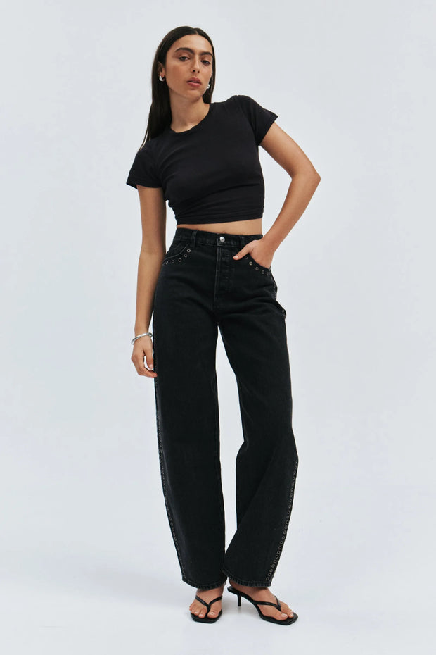 Gigi Barrel |Black Sand Eyelet | ROLLAS