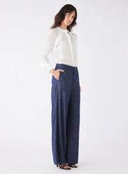 Bloom Ruffle Shirt | Ivory | ESMAEE
