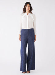 Bloom Ruffle Shirt | Ivory | ESMAEE