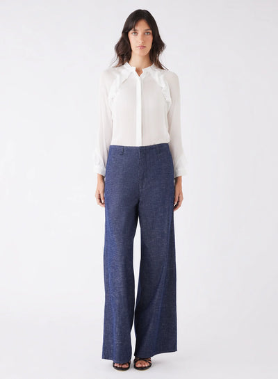 Bloom Ruffle Shirt | Ivory | ESMAEE